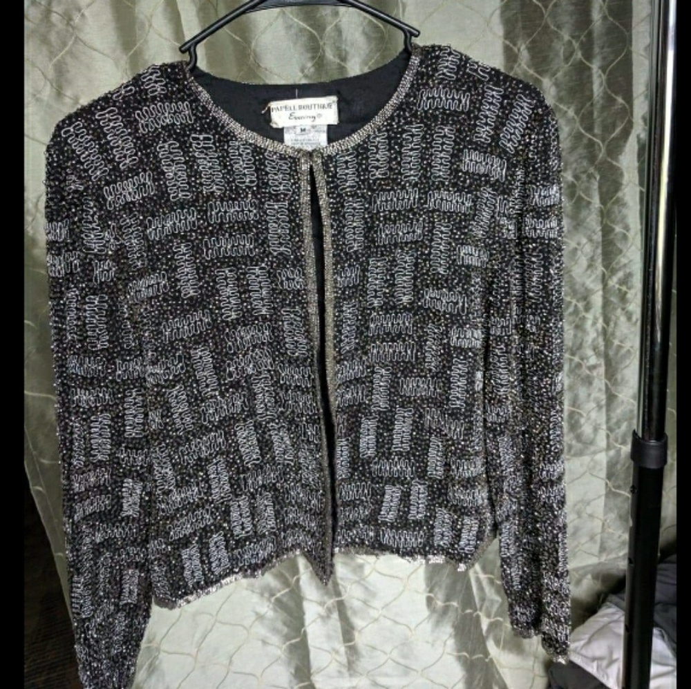 Papell Boutique Silk Evening Jacket